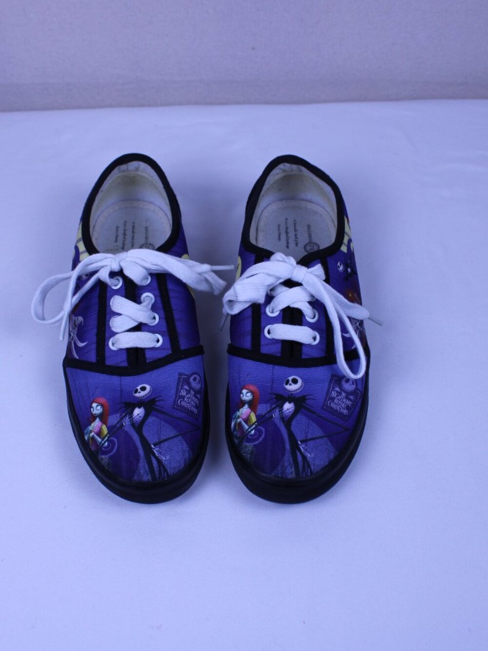 Bradford Exchange Disney Nightmare Before Christmas Jack & Sally Sneakers - 6.5
